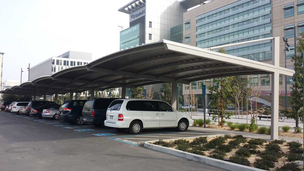 UCSF Medical Center Curved Steel Parking Canopy San Francisco, CA
