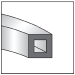 Square tube 2D image Square tube 2D image
