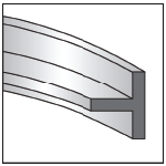 Tee stem in 2D image Tee stem in 2D image