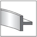 Tee stem out 2D image Tee stem out 2D image