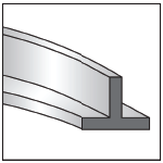 Tee stem up 2D image Tee stem up 2D image