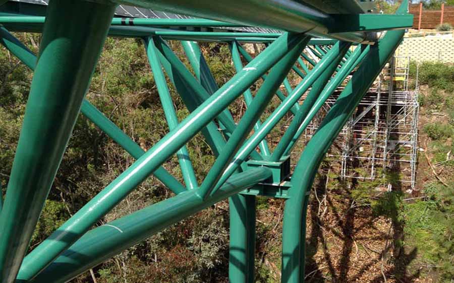 Basher Bridge Curved Steel Bridge at the San Diego Zoo