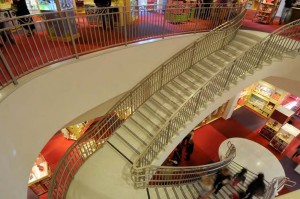 spiral staircase, spiral stringers, spiral handrails