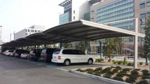 Curved Steel Car Canopy