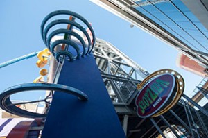 Fremont Street Experience Curved Steel Martini Glass