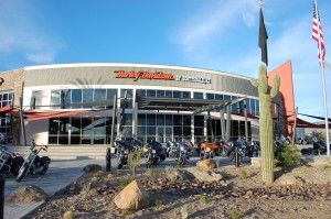 Curved Steel Harley Davidson Facade