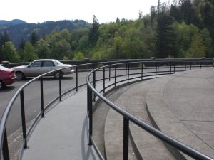 Curved Steel Handrail for ADA Ramp