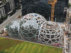 Curved Steel Bio-Spheres Seattle, WA. 