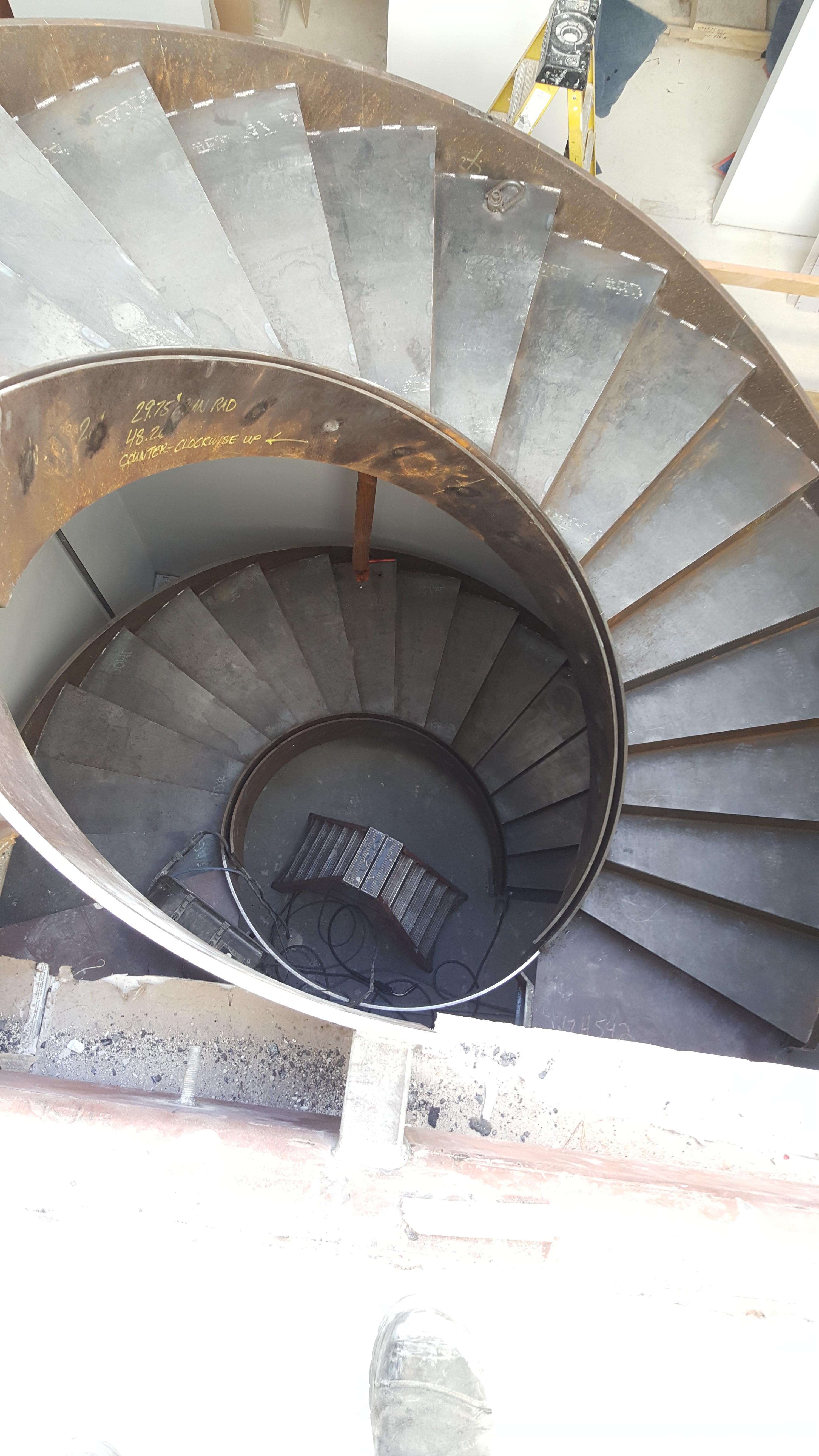 Spiral Rolled Plate for spiral staircase on Green Street in San Francisco, CA.