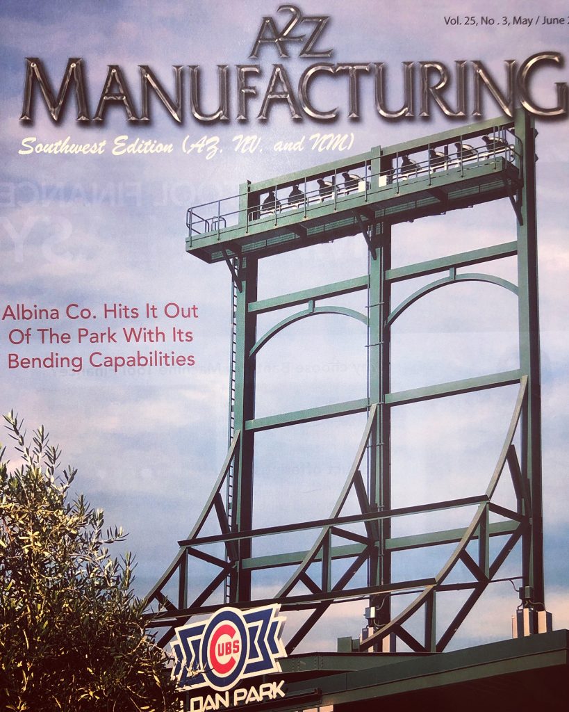 A2Z Manufacturing Cover Shot Curved Steel at Sloan Park Home of Cubs Spring Training