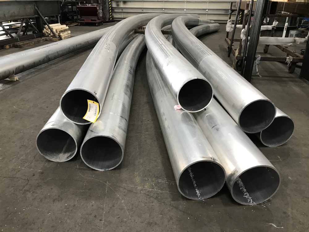 Pacific Plaza Park 12" SCH40 (.406" WALL) 6061-T6 Aluminum Curved Pipe