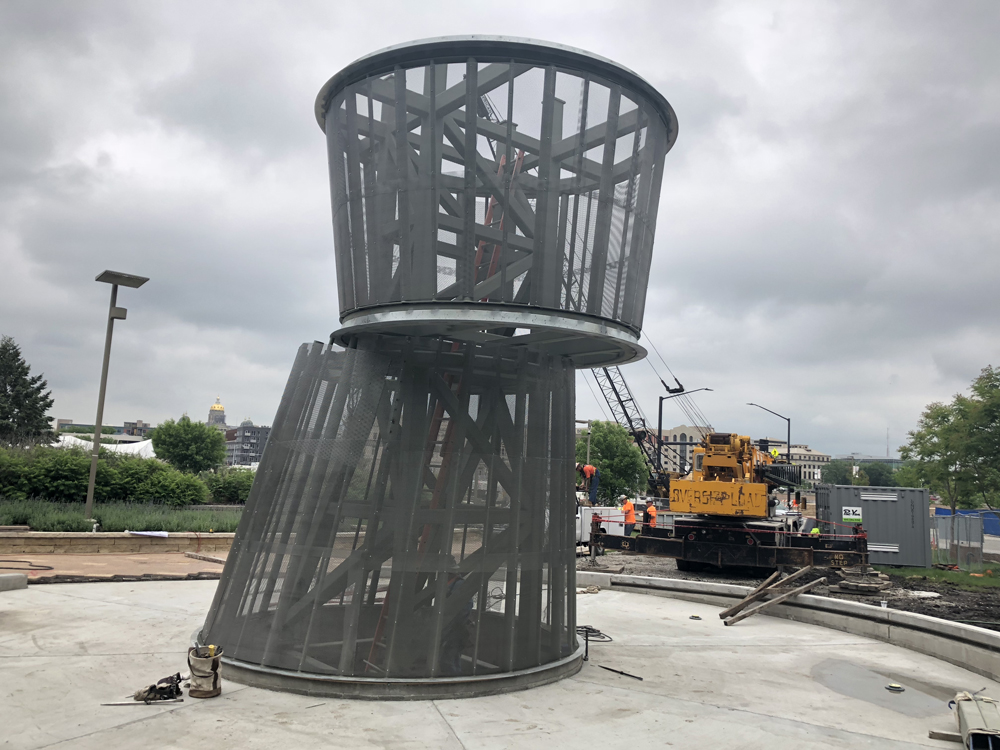 Curved Steel Monument  "Monumental Journey"