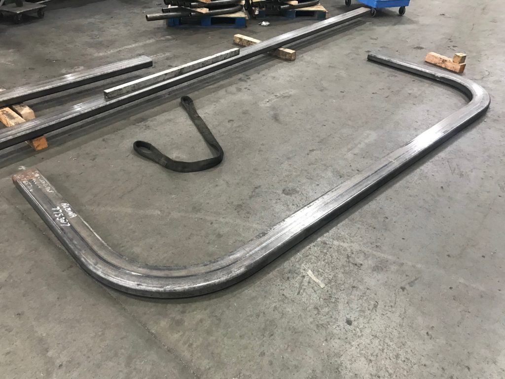 Curved Tube Steel Rolled the hard way for vestibule frames