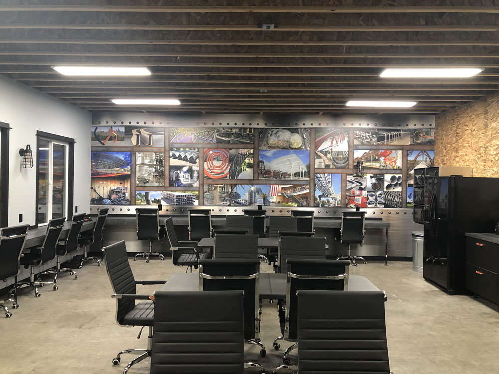 State of the Art Lunchroom at Albina Co., Inc. Wall wraps by PDX Wraps