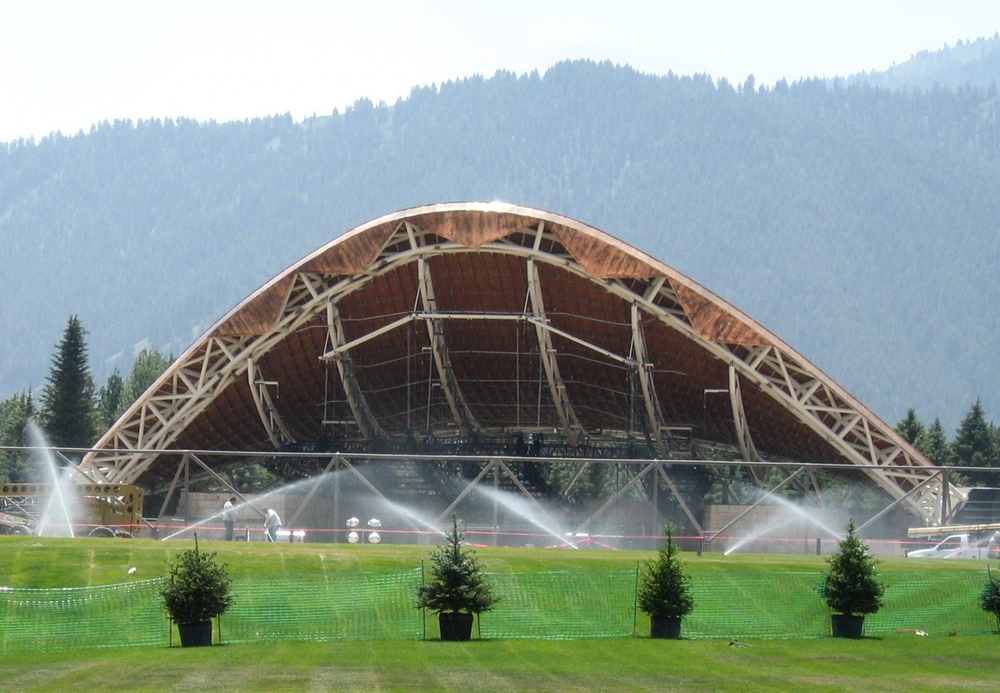 Sun Valley Music Pavilion Curved Roof Structure Sun Valley, ID.