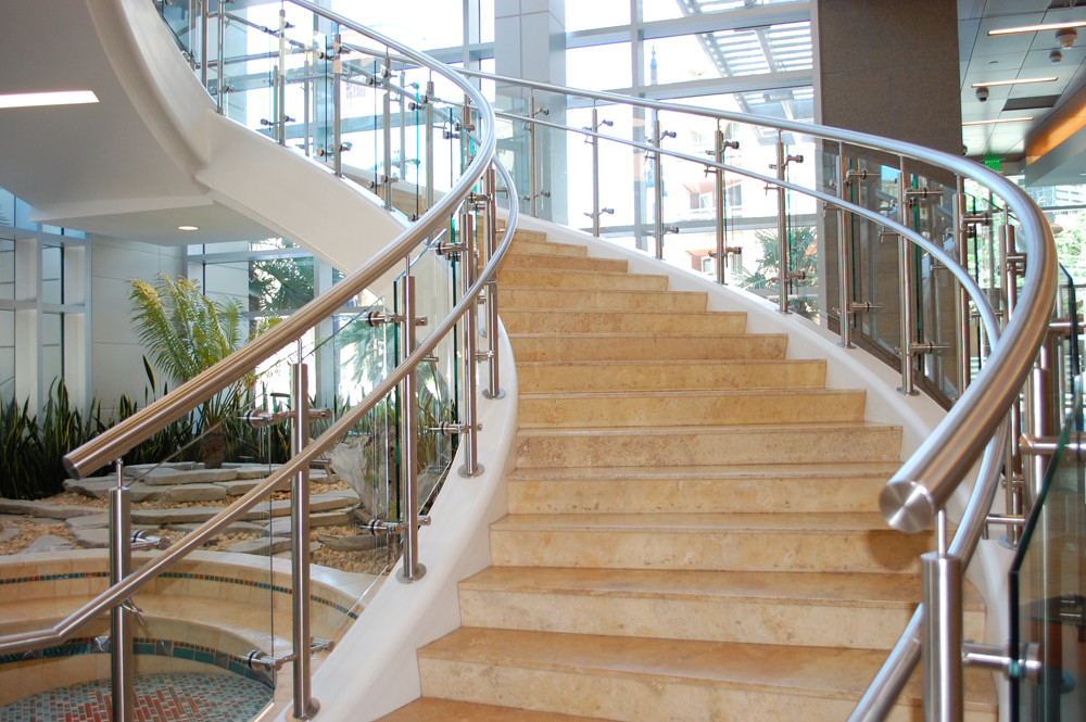 Thomas Jefferson School of Law Curved Steel Spiral Staircase San Diego, CA