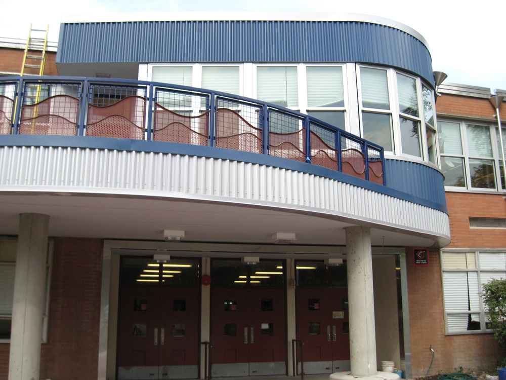 Rainier Beach High School Curved Steel Handrail Seattle, WA