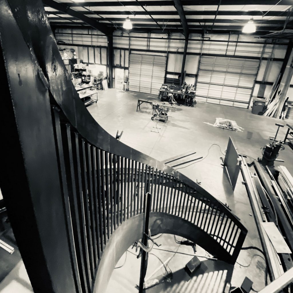 Steel Spiral Staircase made of rolled plate and rolled tubing