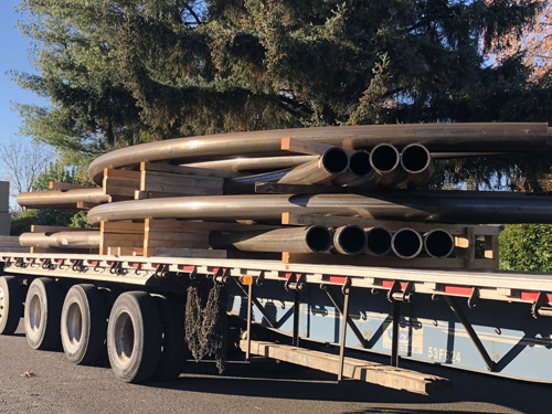 Curved Steel Pipe for Hayward Field Stadium at the University of Oregon