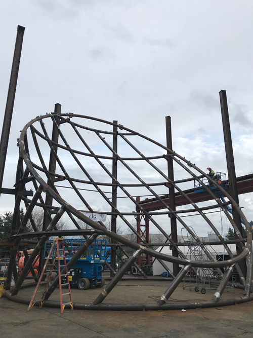 Curved Steel Pipe for Hayward Field Tower at the University of Oregon