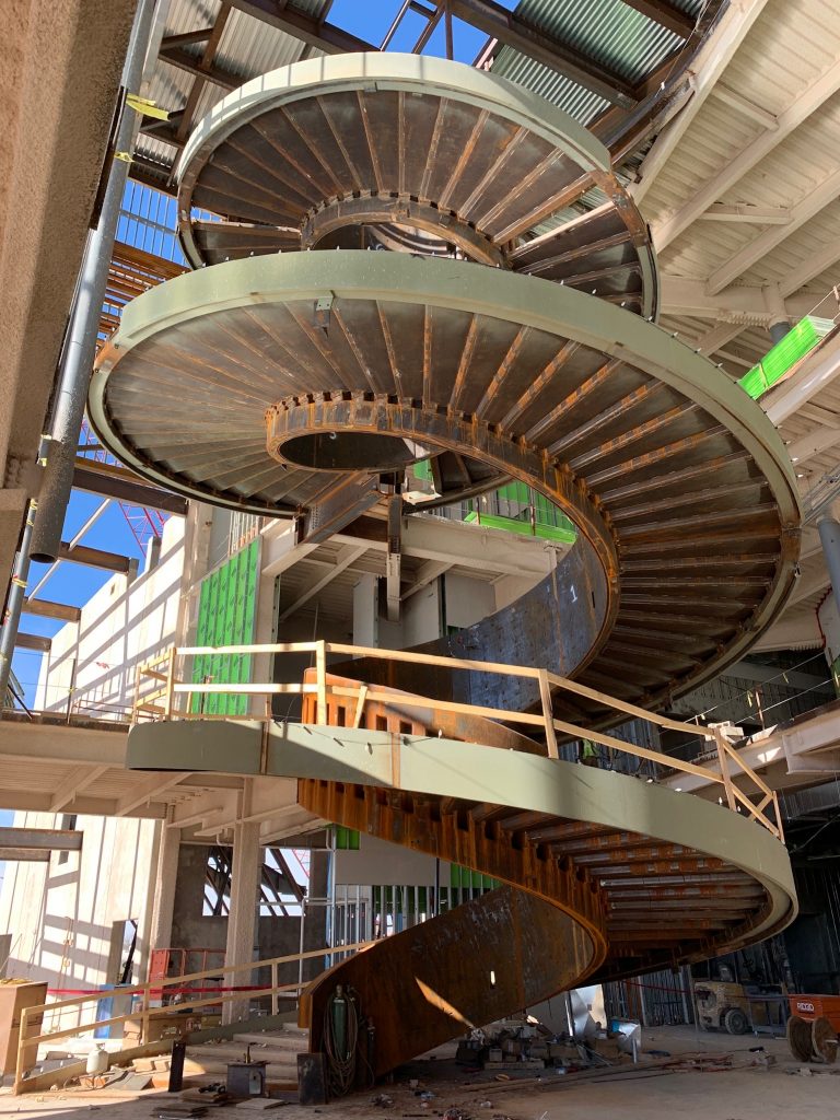 Steel Spiral Stringers for The Buddy Holly Hall of Arts & Sciences