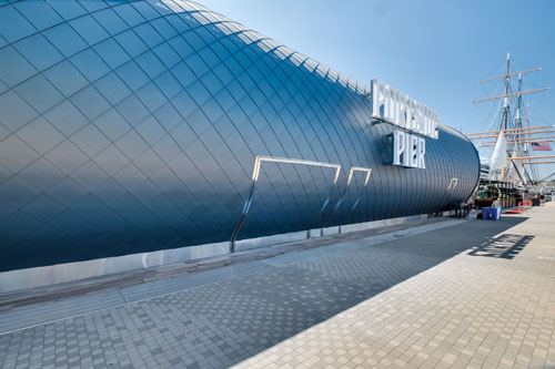 Portside Pier Curved Steel Roof